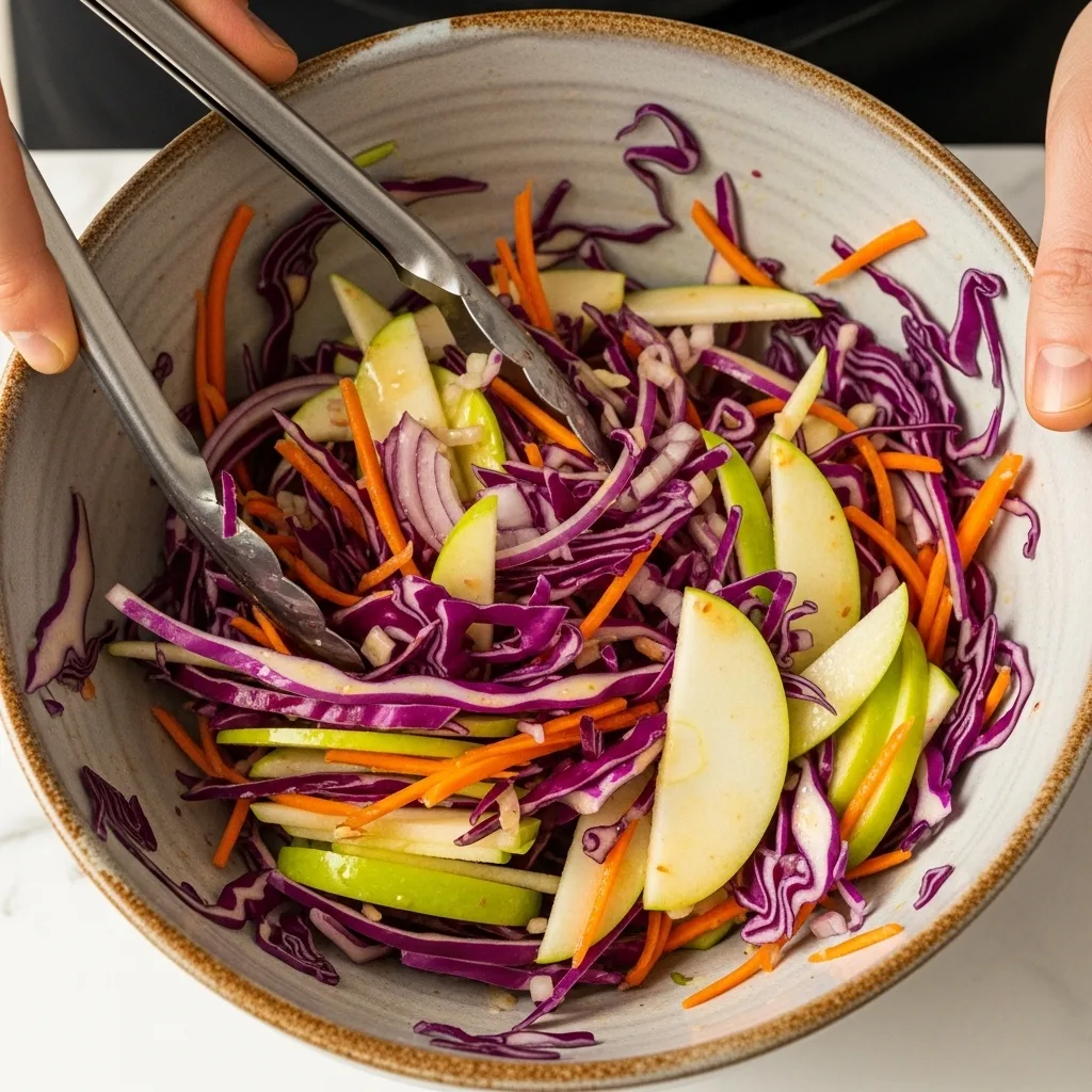 red cabbage apple slaw