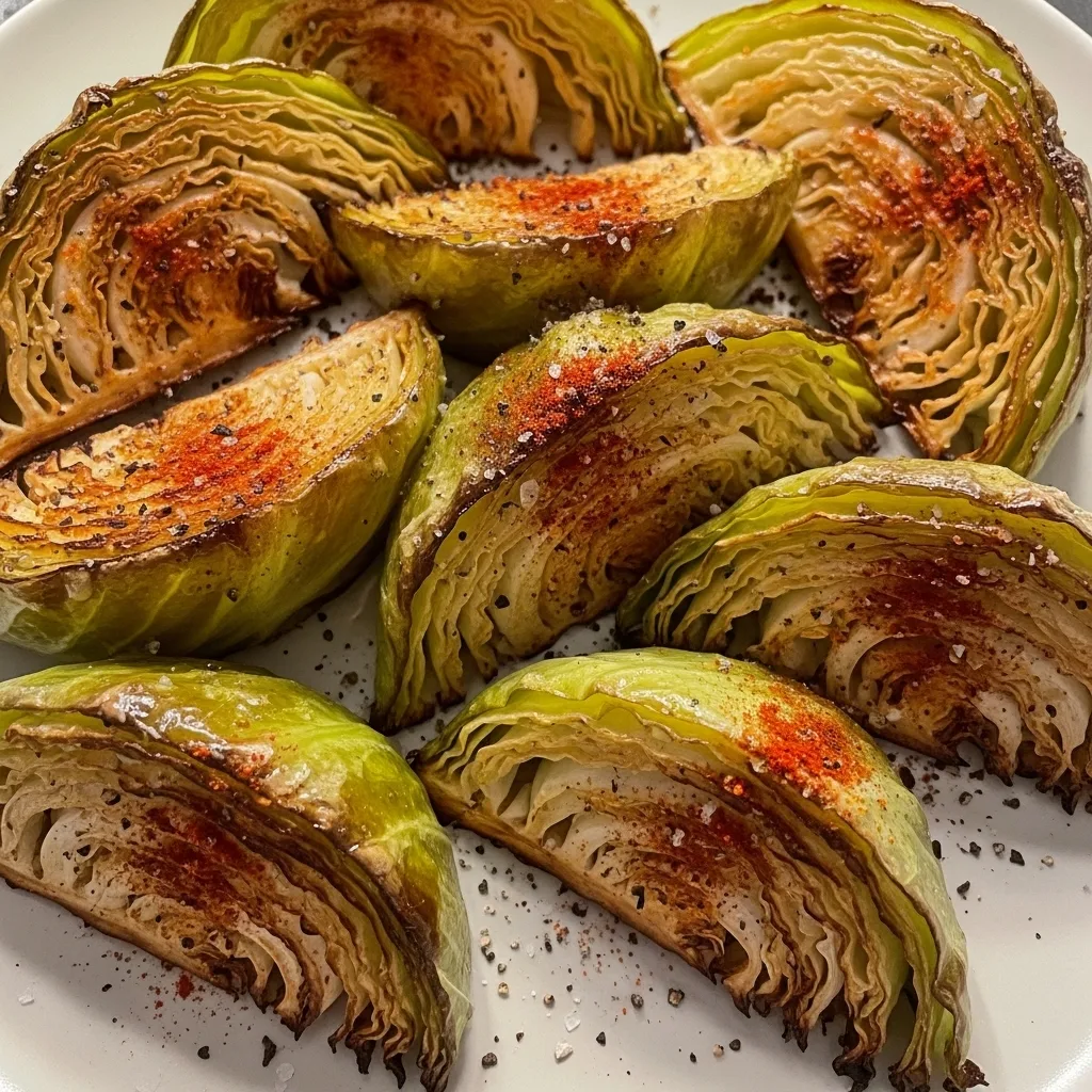 crispy roasted cabbage wedges