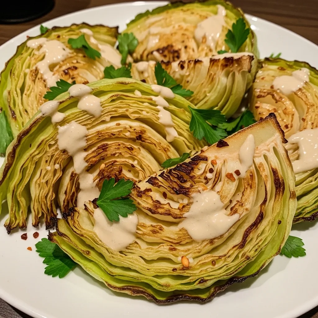 roasted cabbage tahini