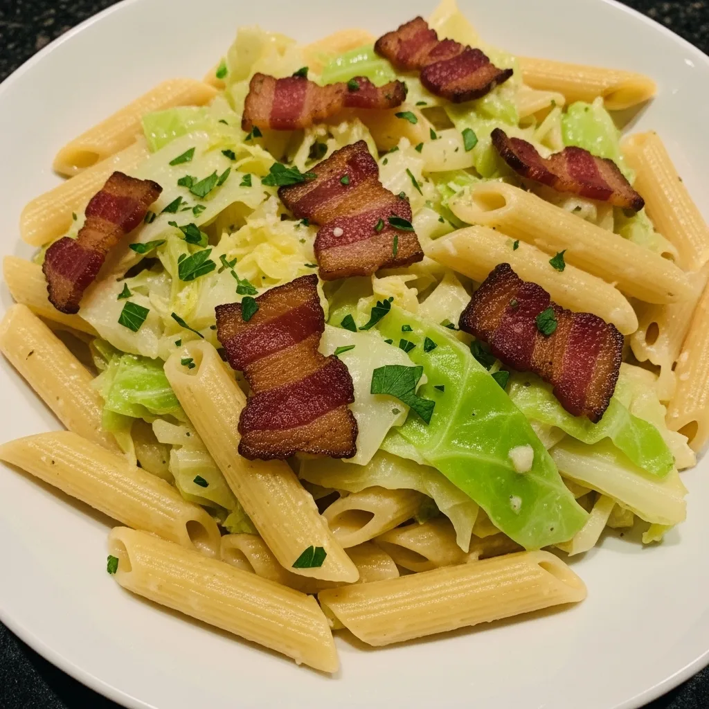 cabbage bacon pasta