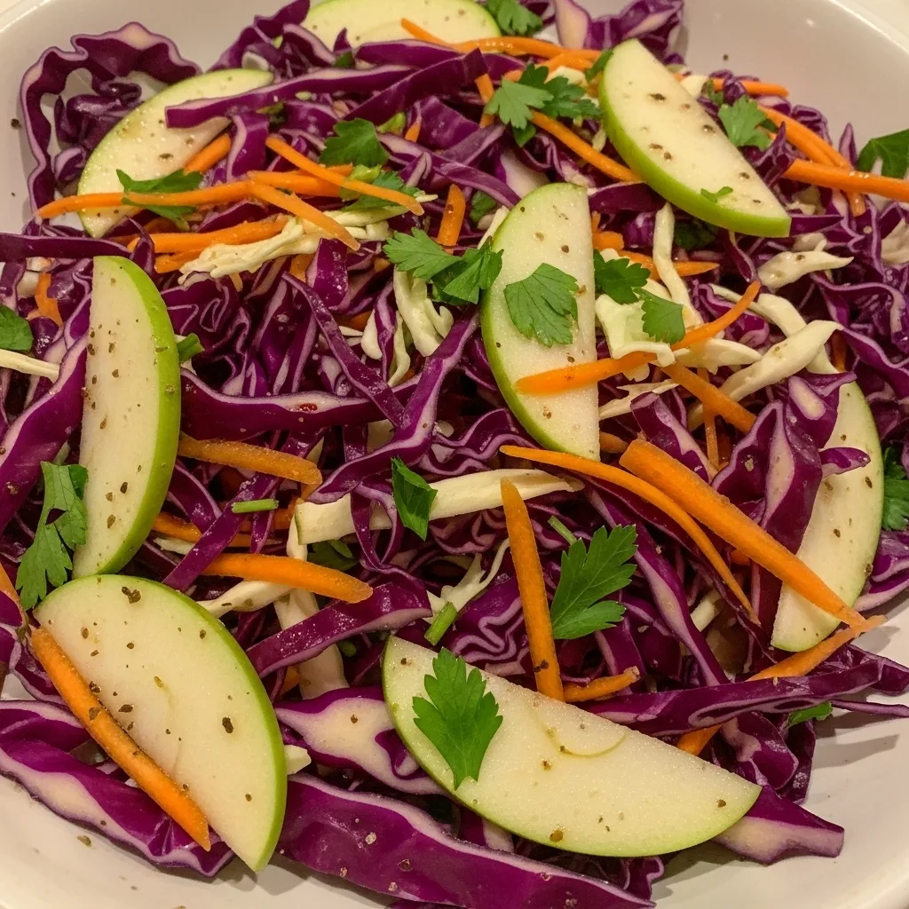 red cabbage apple slaw