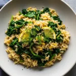 Greek Lemon Orzo with Spinach