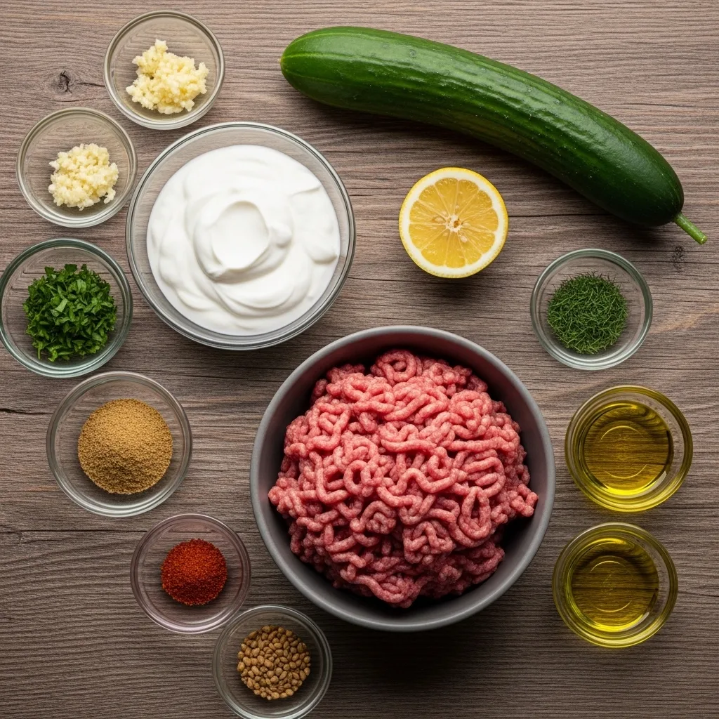 Lamb-Kofta with Tzatziki