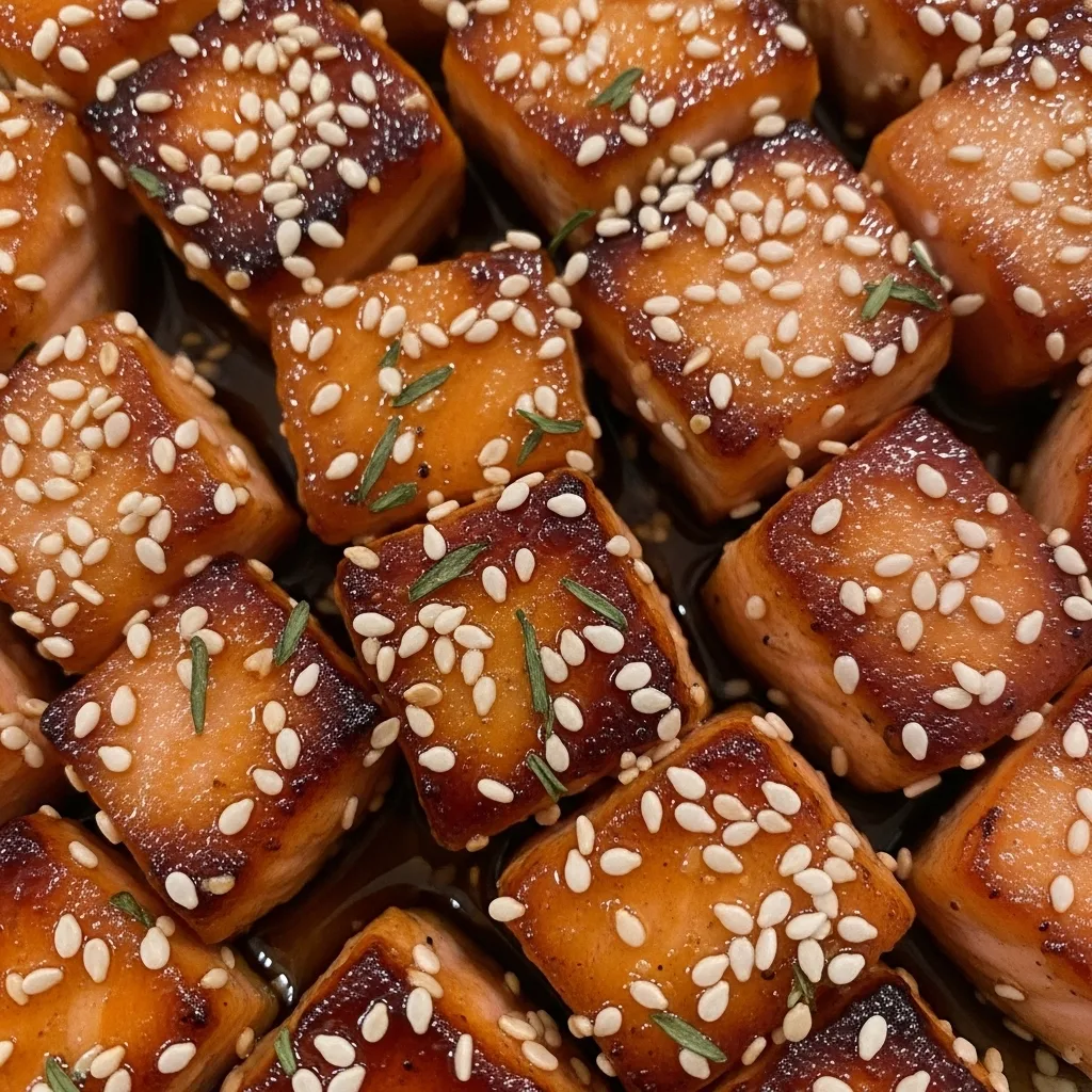 Air Fryer Honey Garlic Salmon Bites