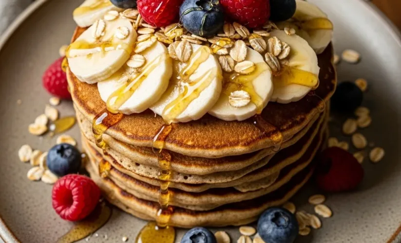Banana Oat Pancakes