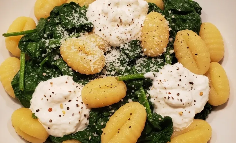 One Pot Spinach Ricotta Gnocchi