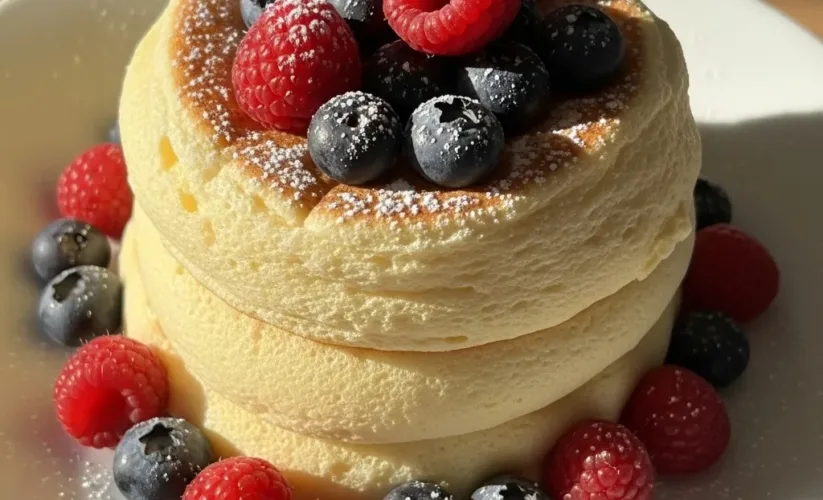 Fluffy Japanese Soufflé Pancakes