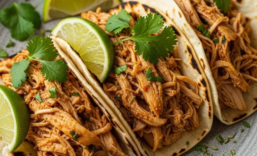 Slow Cooker Pulled Chicken Tacos
