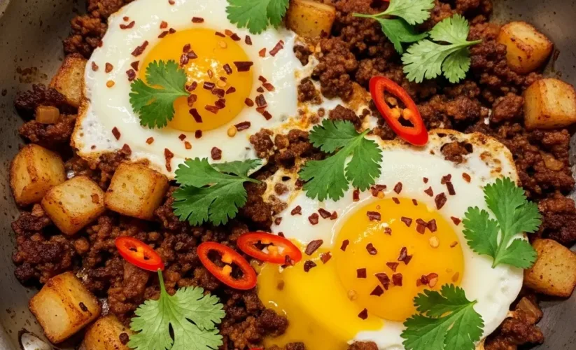 Beef Chorizo Breakfast Skillet