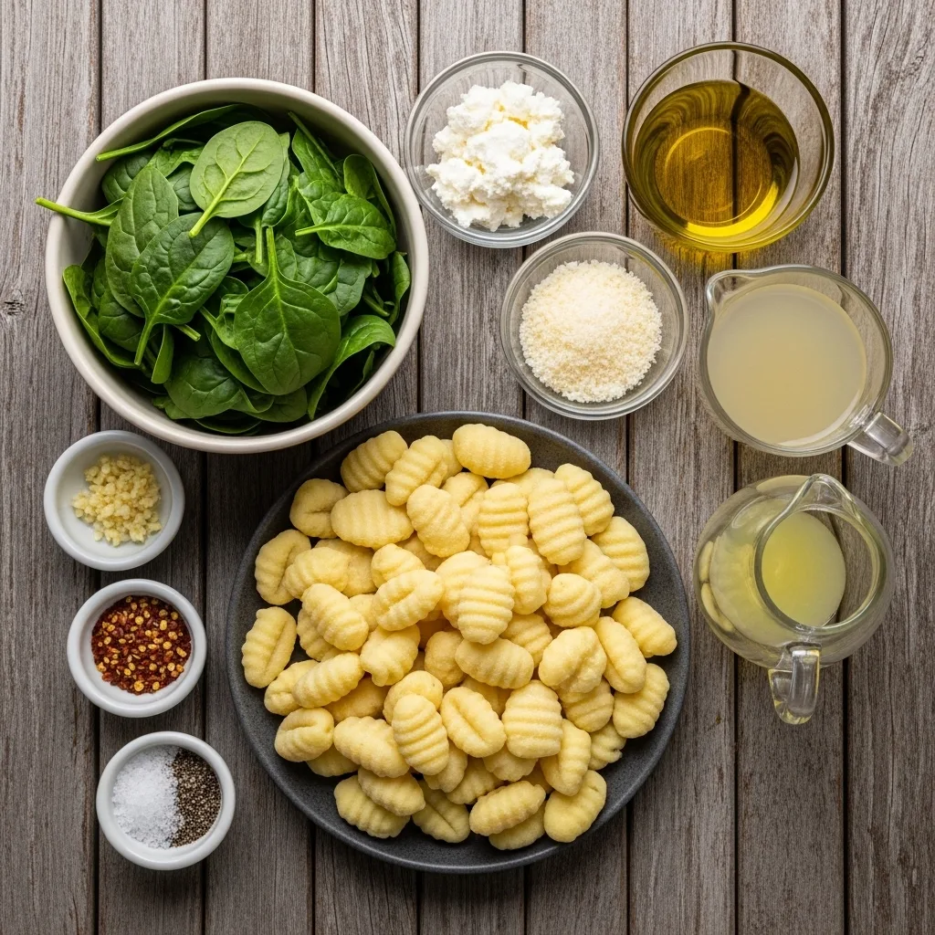 One Pot Spinach Ricotta Gnocchi