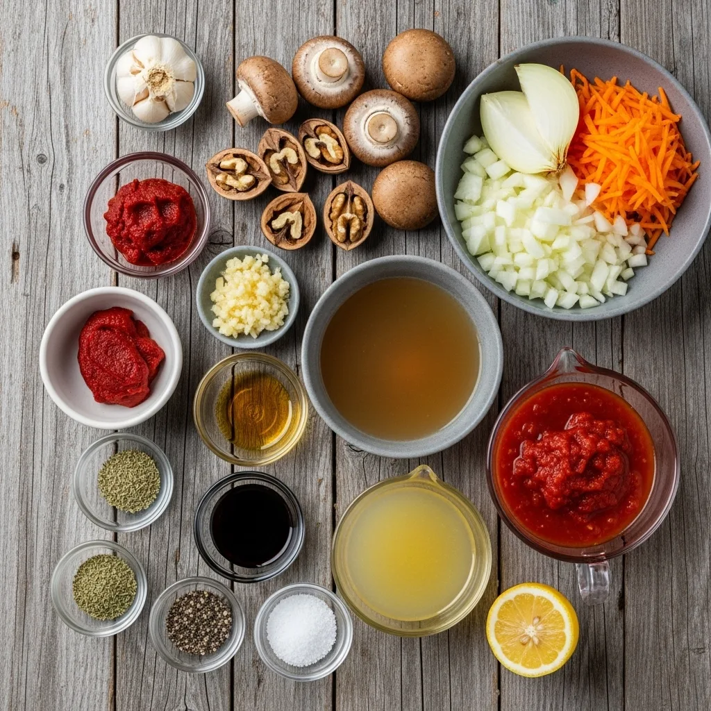 Vegan Mushroom Walnut Bolognese