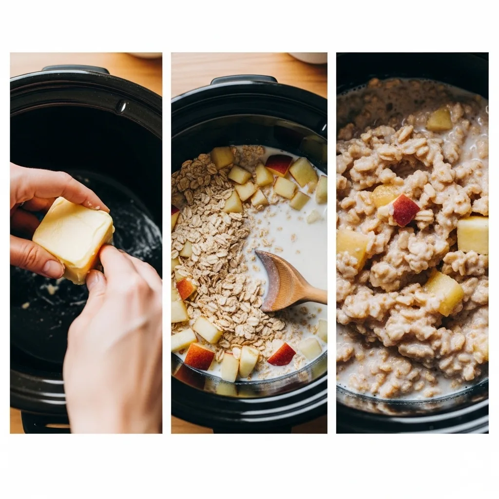 Slow Cooker Apple Cinnamon Oatmeal