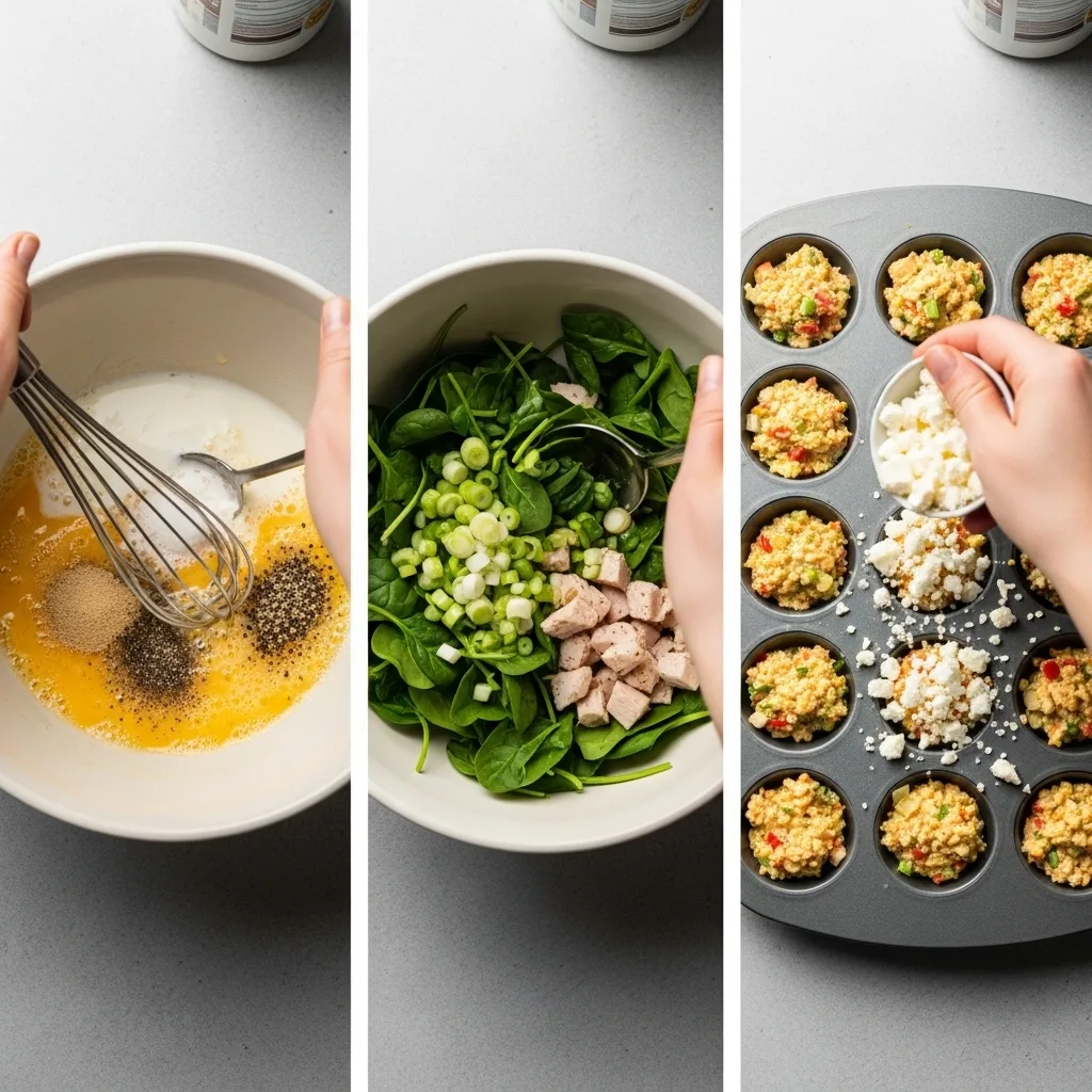 Spinach Feta Egg Muffins