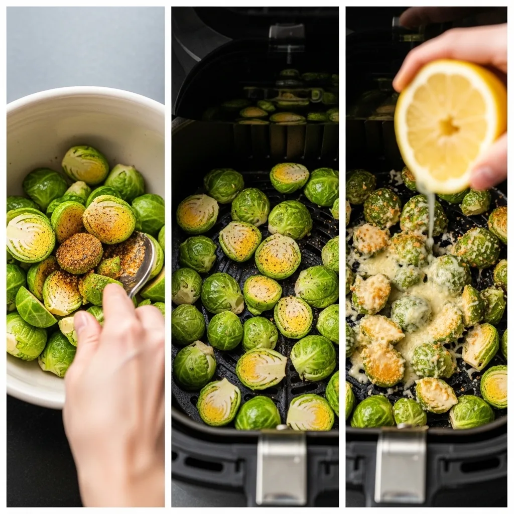 Air Fryer Parmesan Brussels Sprouts