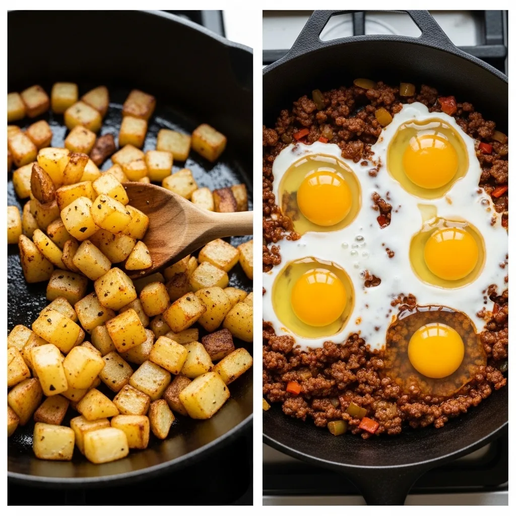 Beef Chorizo Breakfast Skillet