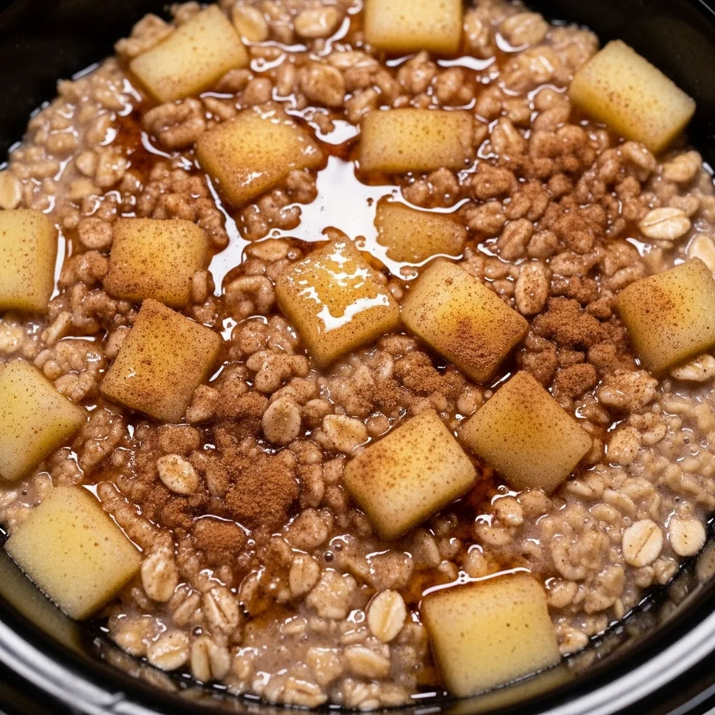 Slow Cooker Apple Cinnamon Oatmeal
