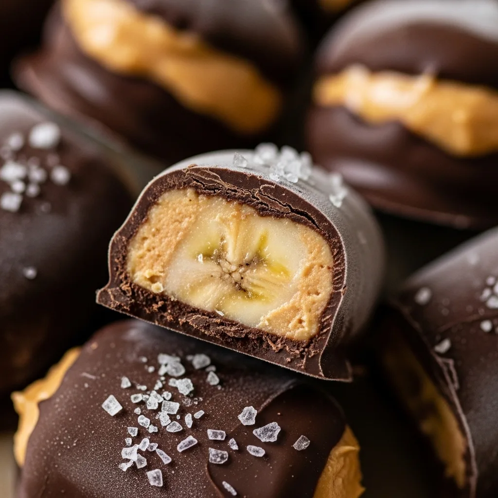 frozen banana bites with chocolate