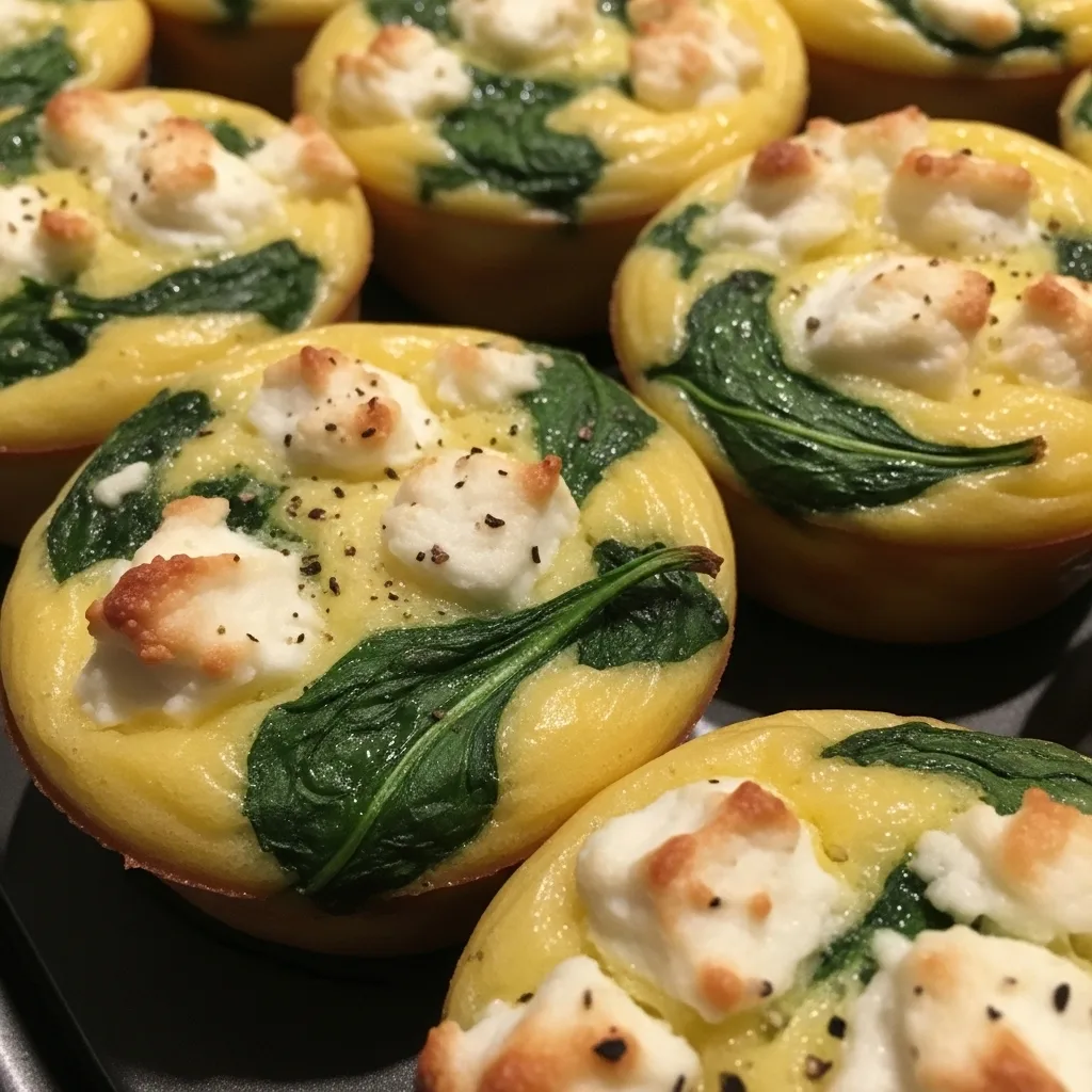 Spinach Feta Egg Muffins