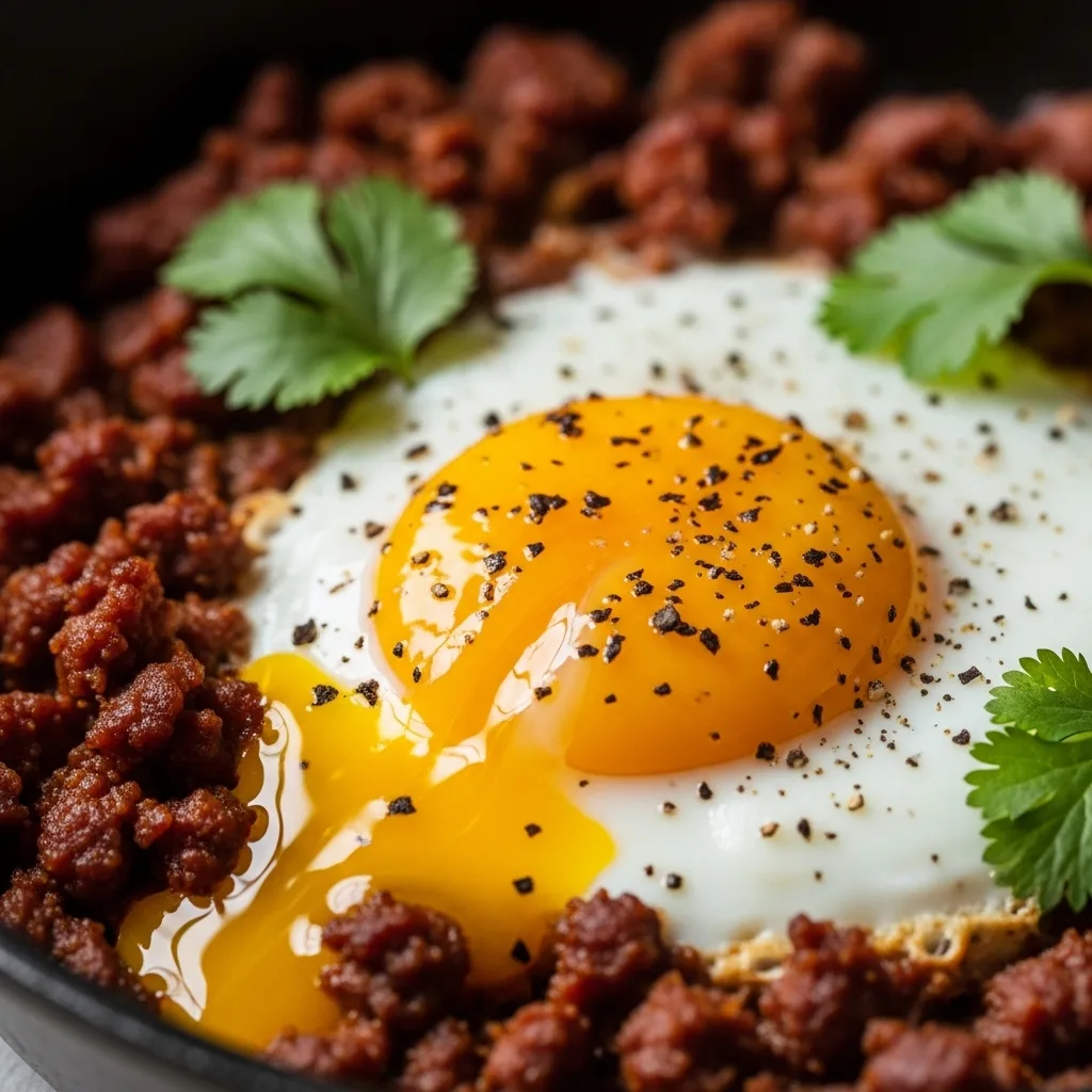 Beef Chorizo Breakfast Skillet