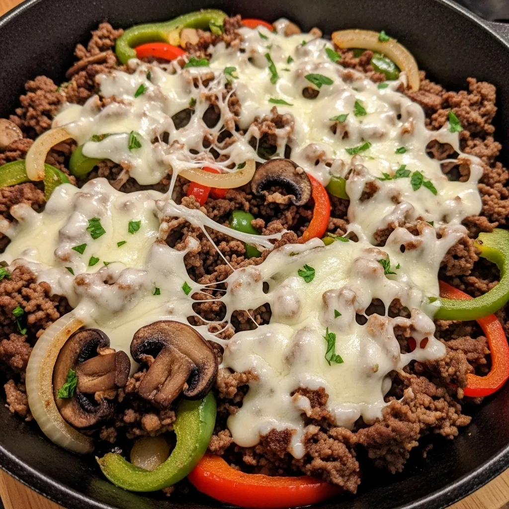 Philly Cheesesteak Skillet