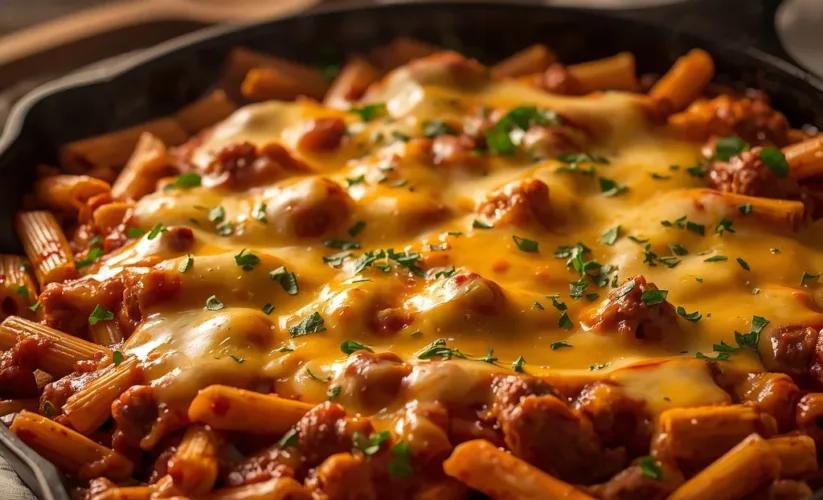 30-Minute Cheesy Hamburger Pasta 12 30-Minute Cheesy Hamburger Pasta
