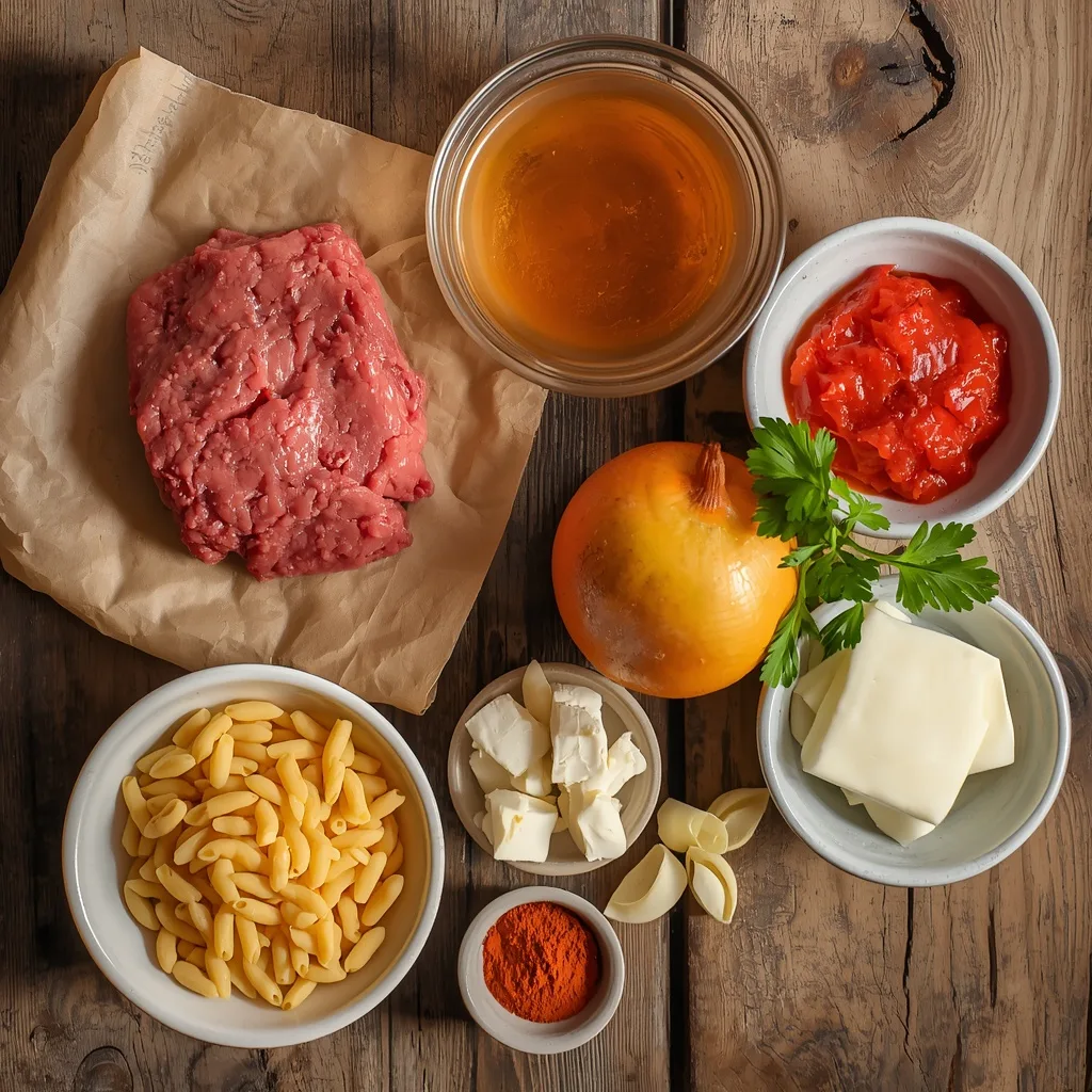 30-Minute Cheesy Hamburger Pasta