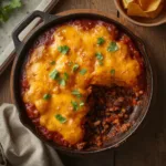 black bean and ground beef skillet