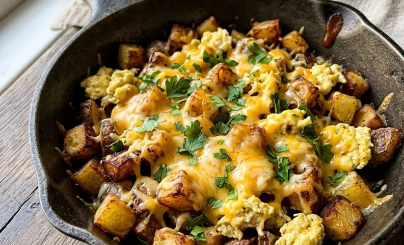 Cheesy Egg and Potato Skillet For Dinner 12 Cheesy Egg and Potato Skillet For Dinner