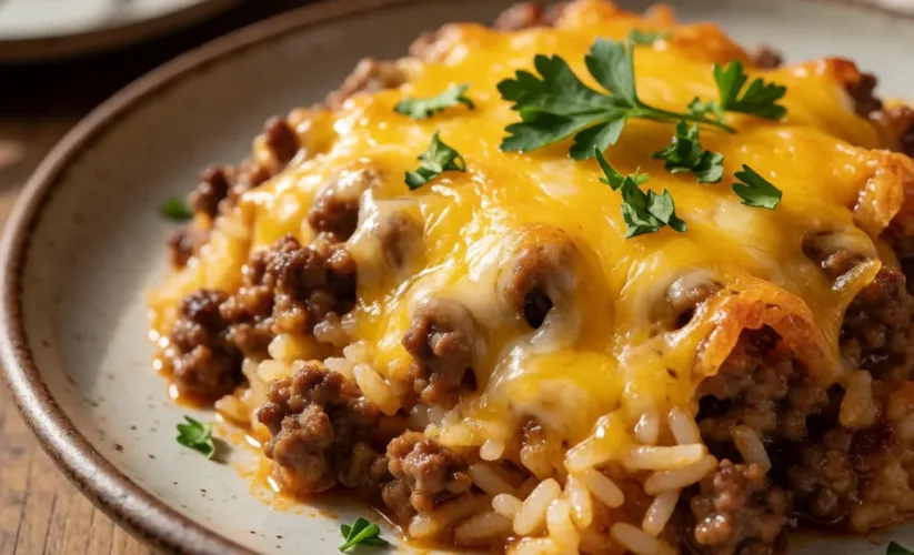 Cheesy Ground Beef and Rice Casserole 11 Cheesy Ground Beef and Rice Casserole