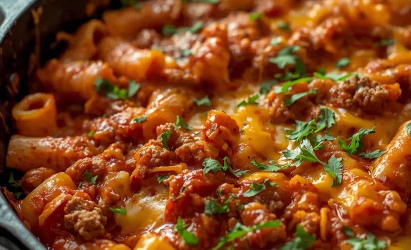 Cheesy Ground Turkey and Pasta Skillet 11 Cheesy Ground Turkey and Pasta Skillet
