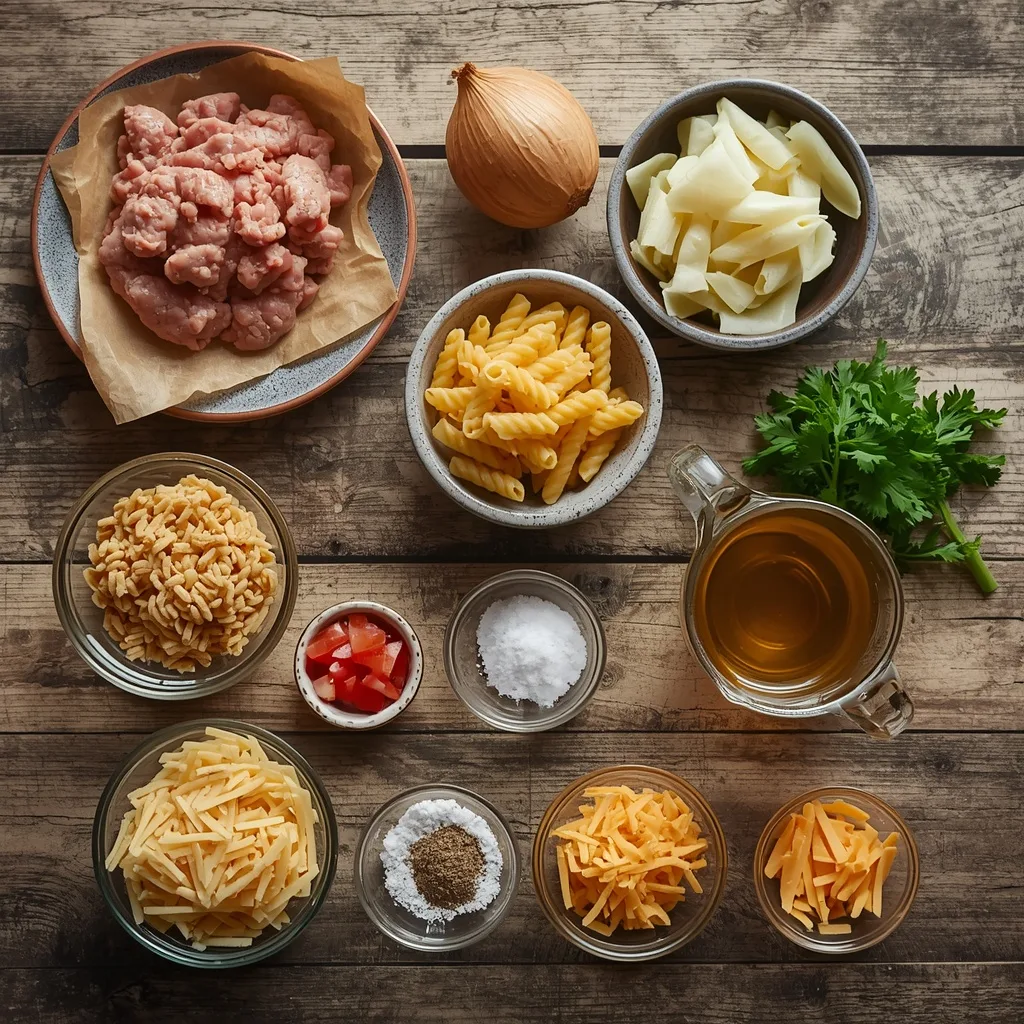 Cheesy Ground Turkey and Pasta Skillet