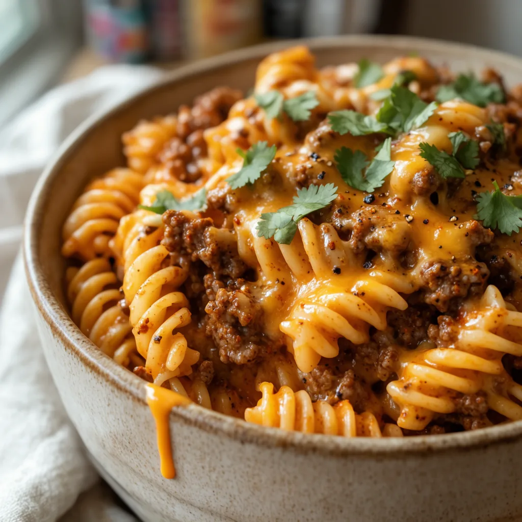 Cheesy Taco Pasta