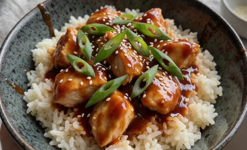 Easy Honey BBQ Chicken and Rice