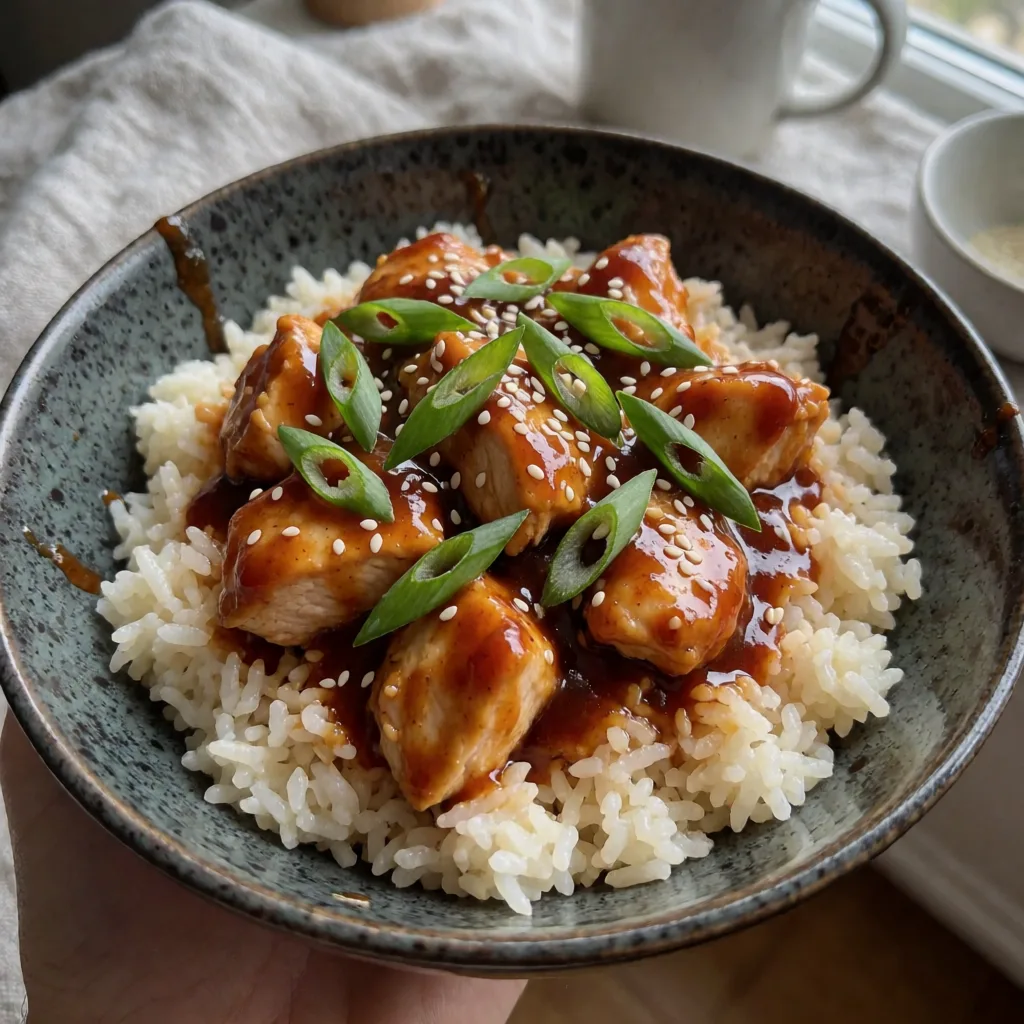 Easy Honey BBQ Chicken and Rice