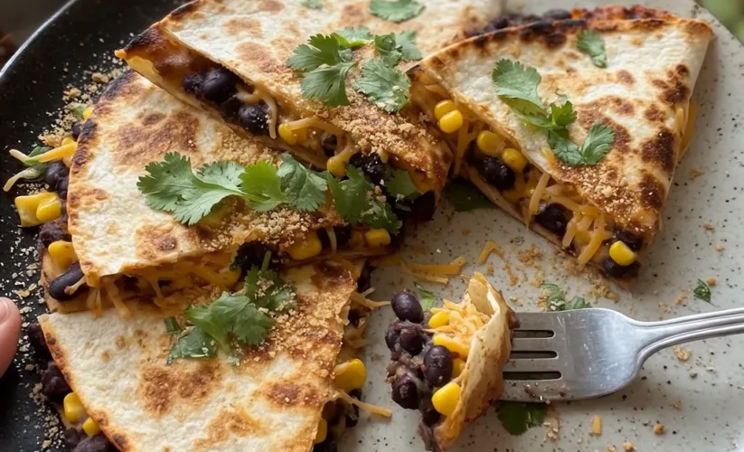 Vegan Black Bean Quesadillas