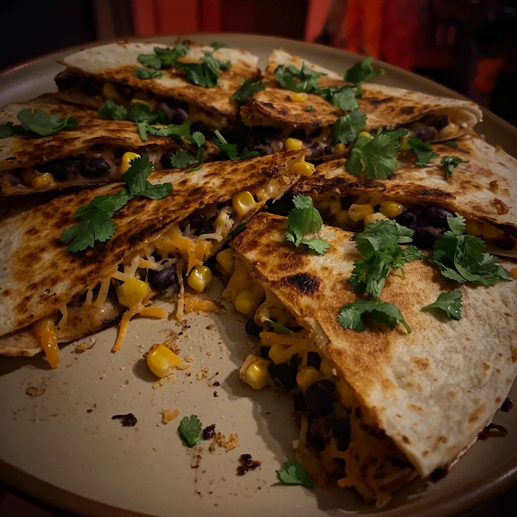 Vegan Black Bean Quesadillas