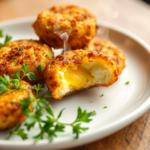 Air fryer Starbucks egg bites with crispy golden exterior and fluffy interior